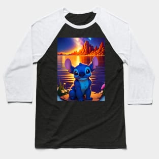 Stitch seascape Baseball T-Shirt